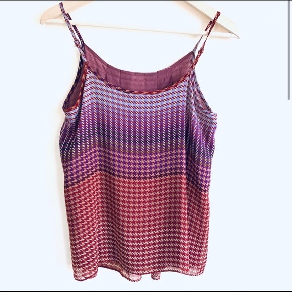 CAbi Pleated Tank Top Hoodstooth #555 Spaghetti Straps XL New Without Tags - Picture 3 of 16